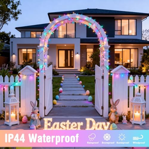 JMEXSUSS 250 LED Pastel Easter Lights, 91.5ft Christmas Lights Plug in - Image 7