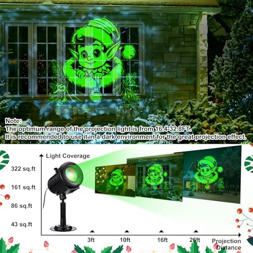 12 in 1 Halloween and Christmas Projector Lights Outdoor Decoration - Image 4