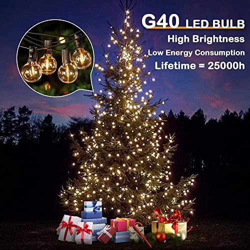 150FT LED Globe Outdoor String Lights With 75+2 G40 Shatterproof Bulbs - Image 5