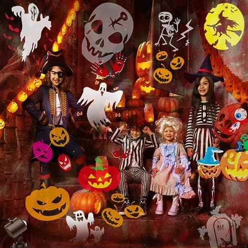 2026 Brighter Halloween Projector Lights,8 Patterns 10HD Slides (Ocean Wave & Patterns), 8 Themes Holiday Projectors with Remote for Halloween Decorations Outdoor or Indoors - Image 3