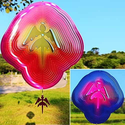 DJUAN 12in Angel Wind Spinner Outdoor Garden Decor Gifts for Women Mom Wife - Image 4