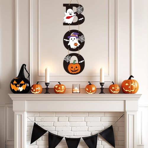 Halloween Door Decorations Halloween Door Sign Ghost Pumpkin Decor Boo Sign - Image 6