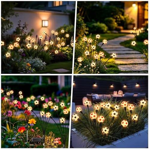 ASMAD Solar Lights Outdoor Waterproof 8 Pack,Soccer Ball Light,Garden Decor - Image 6