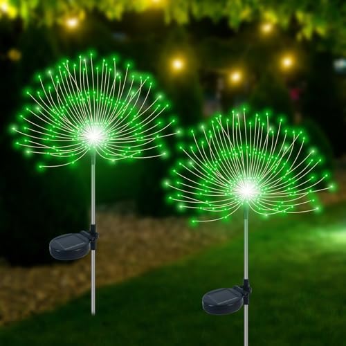 Slyuexu Solar Garden Lights Outdoor Waterproof, 2 Pack 120 LED by Slyuexu