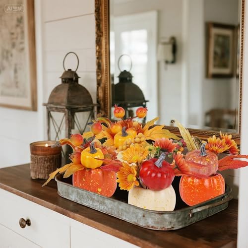 winemana Fall Table Decor, Pumpkin Centerpieces Fall Decorations for Home - Image 5