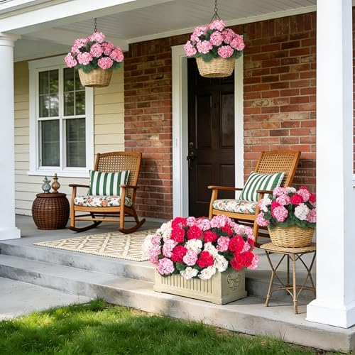 Ammyoo Artificial Geranium Flowers for Outdoors Fall Decoration - Image 5