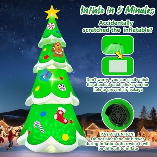 20FT Christmas Tree Inflatable, Kalolary Giant Christmas Yard Inflatables - Image 4