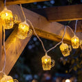 Oviejo 3D Beer Mug String Lights, Celebration St Patrick's Day Decor, 8.5 Ft Party Cup Light with 10 Beer Cups, Connectable Beer Fairy Summer Patio Lights for Bar Birthday Bedroom Summer Club by Oviejo