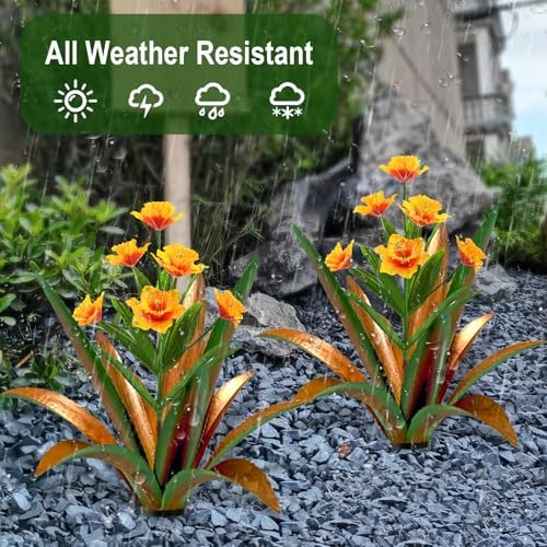 TOMBABY Huge Metal Agave Plants Outdoor Decoration Outdoor Garden Decorated with Flowers Mexican Yard Art Plant Garden Gift (Green 1 Pack) - Image 4