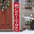 Merry Christmas Porch Sign Christmas Front Door Hanging Decorations Wooden Vertical Indoor Outdoor Standing Signs For Home Yard Farmhouse Holiday Decor 47 x 7.8 inch by Xeubiou