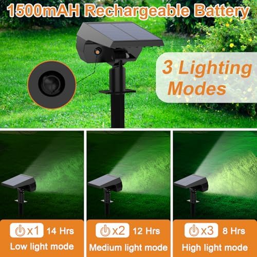 WELALO Solar Light Outdoor, IP68 Waterproof, 65 LED, Cool White, 6 Pack - Image 3