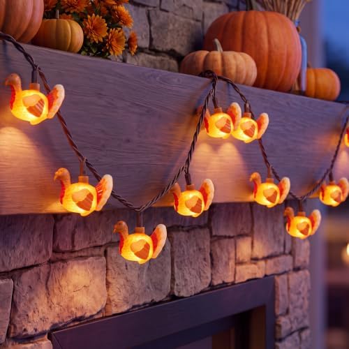 SUNSGNE Turkey String Lights Fall Decor, 8.5FT 10 LED Thanksgiving Lights by SUNSGNE