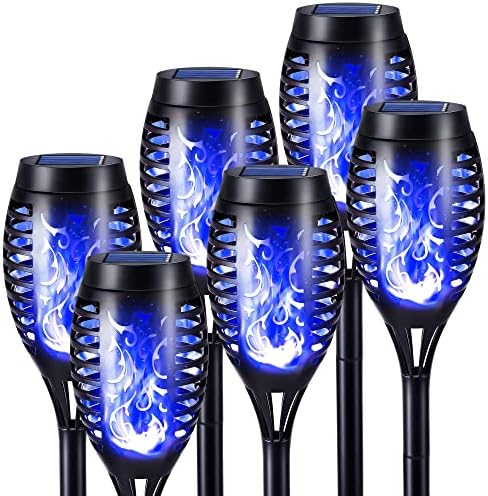 Toodour Solar Torch Flame Lights, 6 Pack Solar Halloween Lights Outdoor by Toodour