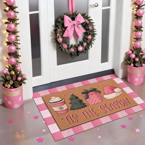 Tinideya 2 23.6 X 35.4 Inches Christmas Season Pink Green Brown - Image 6
