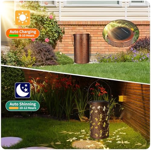 2Pack Dragonfly Solar Lanterns Outdoor Waterproof, Birthday Gifts for Women - Image 5