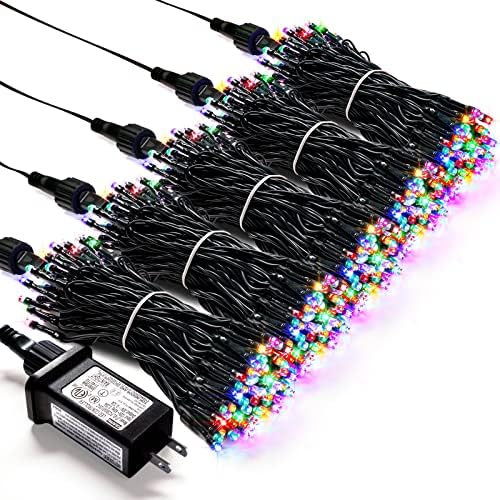 JMEXSUSS 500 LED Multicolor Christmas Tree Lights Plug in by JMEXSUSS