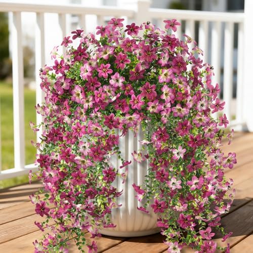 Artificial Fake Hanging Flowers Plants for Outdoor Spring Summer Decoration by INQCMYPlantRack
