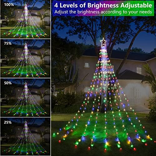 Christmas Decorations Star String Lights Color Changing Timer with Remote - Image 4