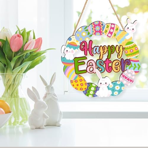 Britimes Welcome Door Sign, Wooden, for Front Door, Easter Spring - Image 5