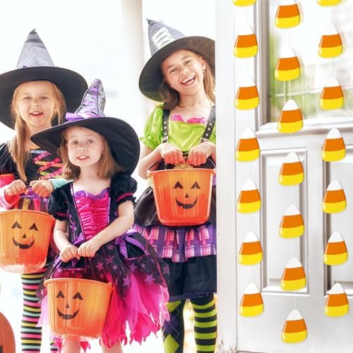 Ceenna 8Pcs Halloween Candy Corn Banner Decorations Trick or Treat Garlands - Image 6