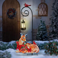 Solar Christmas Decorations Outdoor,Metal Deer Solar Lights Garden Stakes by HokfirmHomeDecorGarden