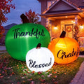 Leyndo 5.91 ft Thanksgiving Pumpkin Trio Inflatable Outdoor Decoration by Leyndo