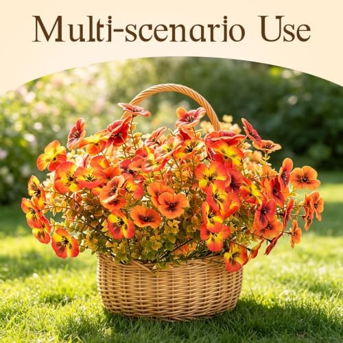 12 Bundles Artificial Fall Flowers Outdoor UV Resistant Autumn Decor - Image 5