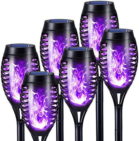 Toodour Solar Torch Flame Lights, 6 Pack Solar Halloween Lights Outdoor by Toodour