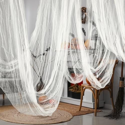 300 x 80 Inch Halloween Creepy Cloth, White Halloween Scary Spooky Cloth by Watayo