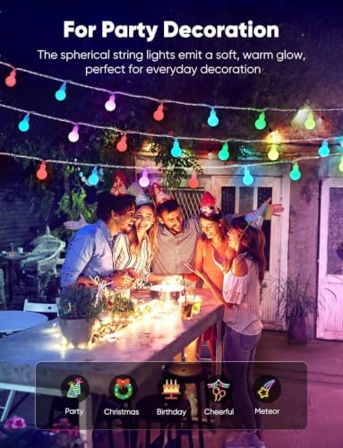 Minetom Color Changing Globe String Lights, 33 Feet 100 Led Fairy Lights - Image 7