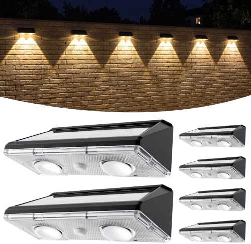 6 Pack Solar Lights Outdoor, LED Solar Fence Lights, IP65 Deck Lights by Unknown