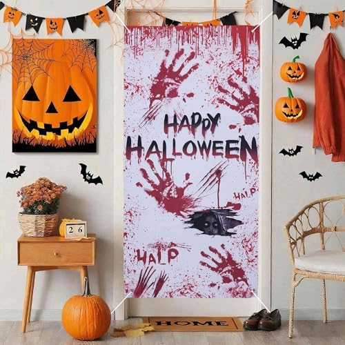 Halloween Decorations Handprint Door Covers for Indoor and Outdoor Holiday Parties - Image 2