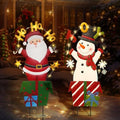 BRIGHTDECK 2 Pack Christmas Yard Signs Outdoor Decorations, Snowman Santa by BRIGHTDECK
