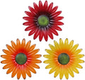 hogardeck Metal Flower Wall Decor for Indoor Outdoor, Kitchen Decor Floral Metal Wall Art, Wall Decor for Bathroom, Living Room, Porch, Garden, Yard, Backyard （3 Pcs 9'' ） by HOGARDECK