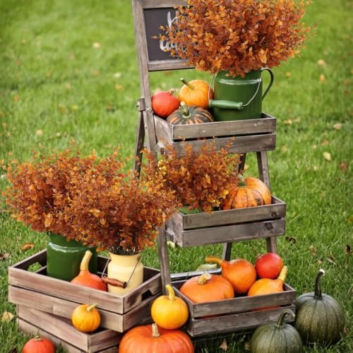 RECUTMS Fall Outdoor Decor Artificial Plant UV Resistant Faux Greenery Stem - Image 6