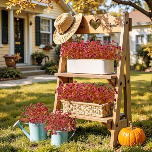 Alupssuc 48 Bundles Artificial Fall Flowers, UV Resistant Faux Mums Porch - Image 4