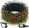 Dazzle Bright Red and Green Christmas String Lights, 300 LED 100 FT Connectable Waterproof String Lights Green Wire with 8 Modes, Xmas Vintage Decorations for Indoor Outdoor Party Yard Garden Decor by DazzleBright