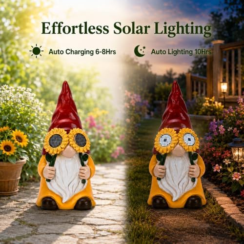 Solar Funny Garden Gnome Statue: Outdoor Lights Decorations - Image 5
