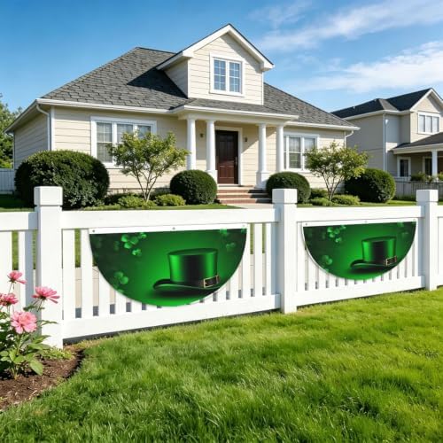 St. Patrick'S Day Hat Semicircular Hanging Decorative Bunting Flag 2pcs - Image 5