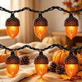 Fall Decor Acorn Fall Lights, 8.5FT 10 LED Acorn String Lights, 3D Acorn Lights Plug in Connectable Indoor Outdoor, Autumn Thanksgiving Harvest for Fall Decorations by Aiyomt