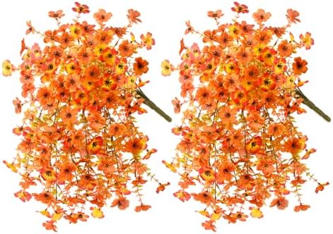 ZFProcess Artificial Fall Flowers for Outdoors 2PCS Silk Fake Flowers - Image 2