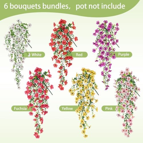 Artificial Hanging Flowers for Outdoors UV Resistant Summer Decor - Image 3