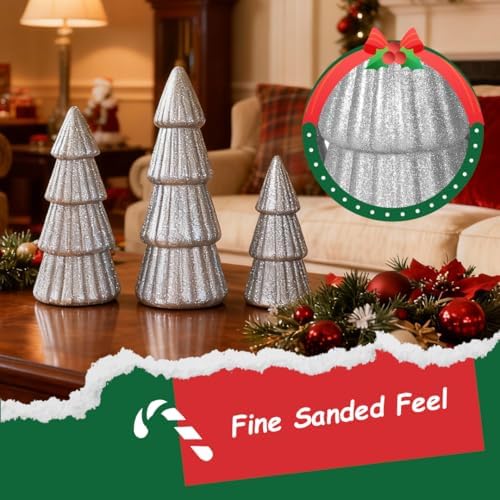 Joyhalo Silver Tabletop Christmas Trees - Image 3