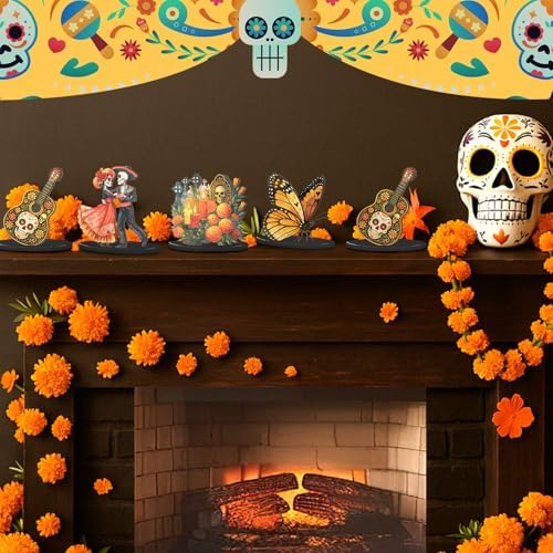 12 Pcs Day of The Dead Table Decorations Dia De Los Muertos Centerpieces - Image 6