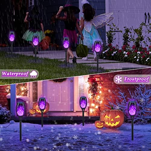 12Pack Purple Solar Halloween Lights for Halloween Decorations Outdoor - Image 4