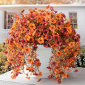 Homsunny Artificial Faux Mums Fall Flowers for Outdoor Outside Decoration by HomeD%C3%A9cor