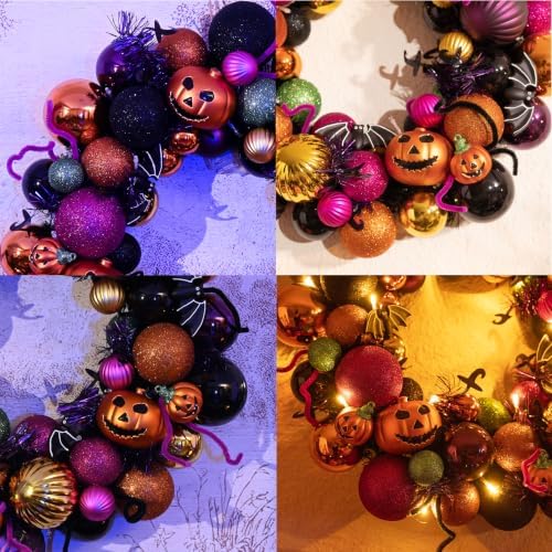 Valery Madelyn Halloween Decorations 20" Pumpkin Wreath for Front Door - Image 6