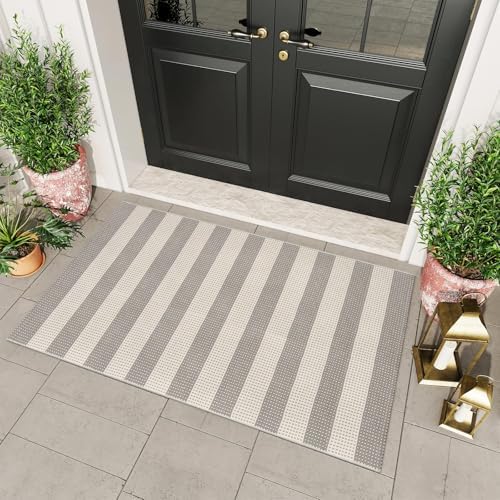 OJIA Indoor Outdoor Rugs 3'x5' Washable Area Rug Entryway Front Door Mat by OJIA