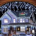 Icicle Christmas Lights Outdoor, 33ft 400 LED Icicle Lights for Outside, Plug in Twinkle Lights Indoor with 8 Modes Timer Waterproof for House Holiday Decor Wedding Christmas Decorations (Cool White) by Vivideal