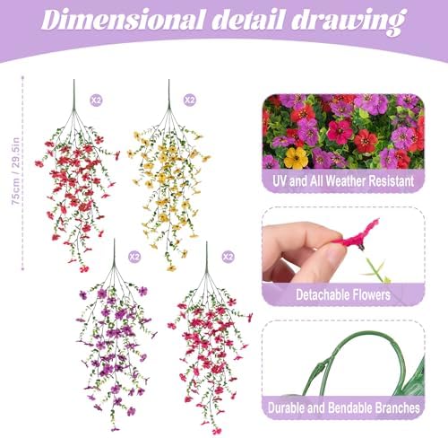 Hrobek Fake Artificial Hanging UV Resistant Flowers for Outdoors Decoration - Image 2